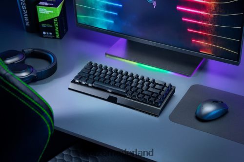 toetsenbord Razer blackwidow v3 mini hyperspeed - fantoomeditie - gele schakelaar - us zwart 68P0PB64
